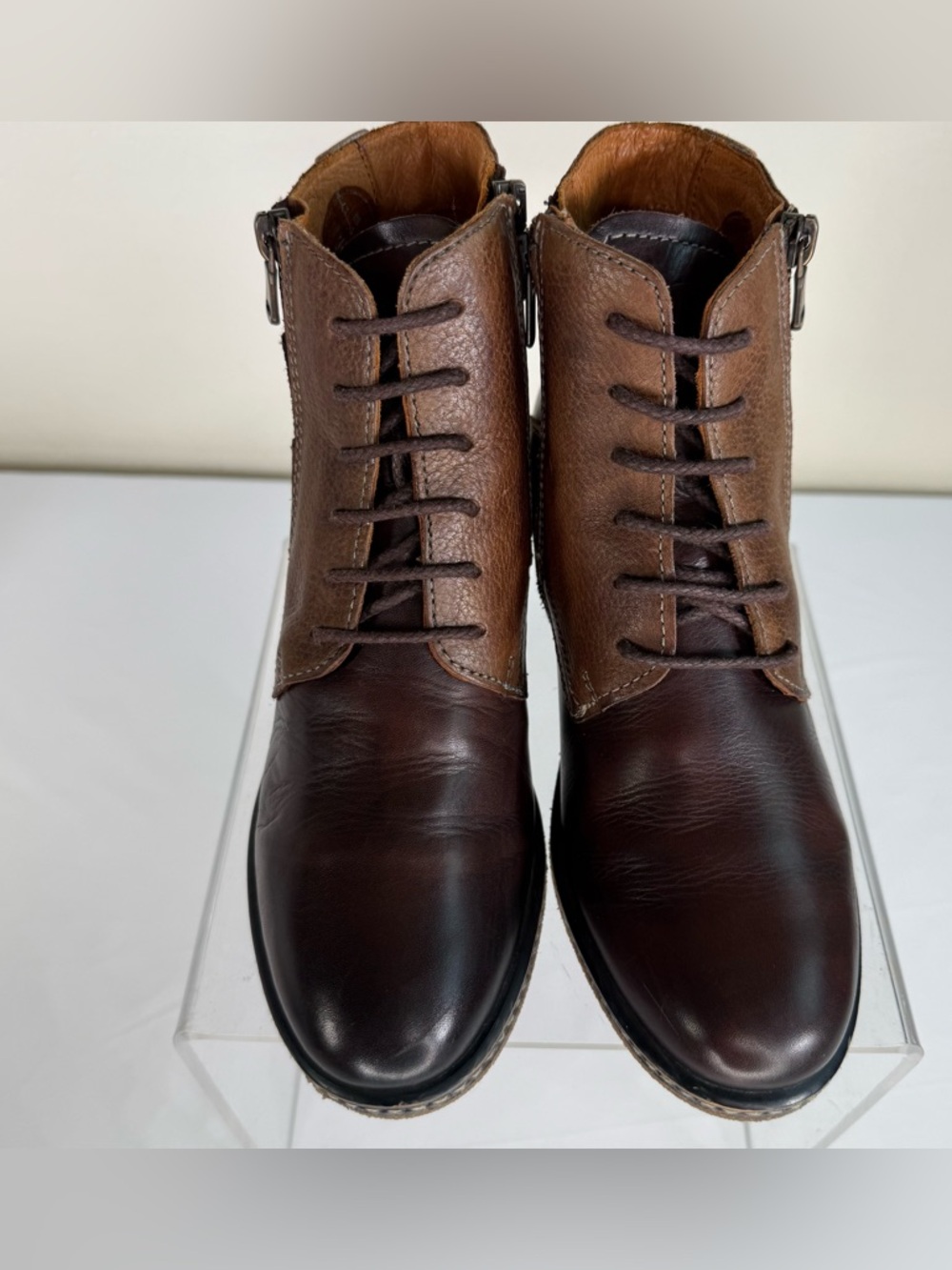 Pikolinos Zaragoza W9H-8768 Patchwork Leather Lace-Up Ankle Boots Booties SZ 38 - Picture 3 of 16